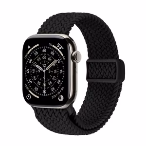 Crong Wave Band pintas Apple Watch dirželis, 44/45/46/49 mm, juodos spalvos