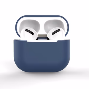 AirPods dėklas silikoninis minkštas ausinėms mėlynas (C)
