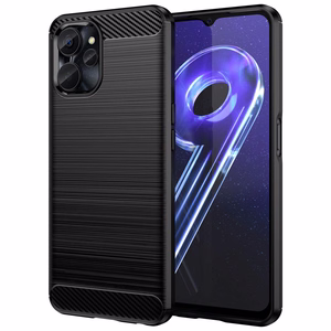 Carbon Case dėklas Realme 10 5G / Realme 9i 5G lankstus silikoninis anglies dangtelis juodas