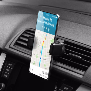 Forcell F-Grip Carbon H-CF509 automobilinis telefono laikiklis į ventiliacijos groteles, juodas