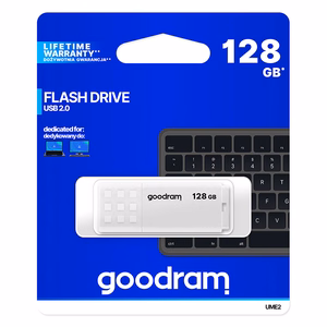 Privacy Glass grūdintas stiklas GOODRAM UME2 Pendrive - 128GB USB 2.0, juodas