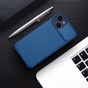 Nillkin CamShield Pro Magnetinis dėklas iPhone 14 Plus dėklas su kameros apsauga mėlynas (su MagSafe)