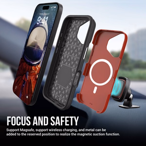Dėklas Perfectionists Triangle Mag Case Apple iPhone 13/14 raudonas