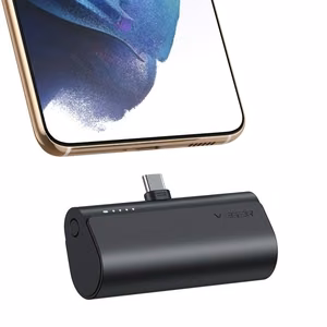 Powerbank Veger PlugOn (W0556/V0556) PD QC3.0 3A 20W 5000 mAh with a built-in connector Type C black