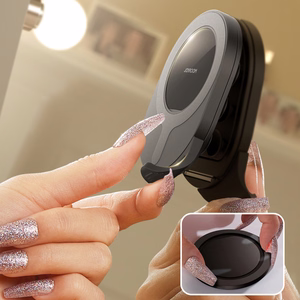 Magnetinis telefono laikiklis su siurbtukais Joyroom (ZS418) juodas