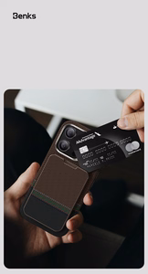 Benks Wallet Magnetic ArmorGo Kevlar Stand Auksinė