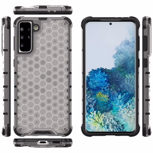Honeycomb case бронированный чехол с гелевой рамкой для Samsung Galaxy S22+ (S22 Plus) прозрачный