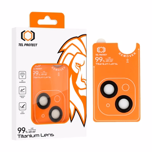 Apsauginis stiklas Tel Protect Titanium Lens 99% AR ant kameros Iphone 15/15 Plus juodas (2 lęšiai)