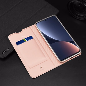 Dux Ducis Skin Pro dėklas telefonui dėklas su atvartu Xiaomi 12 Pro auksinė