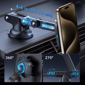 ESR Halolock magnetinis MagSafe QI2 15W automobilinis laikiklis - juodas