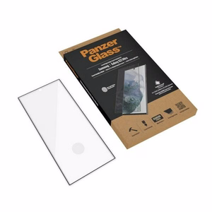 PanzerGlass E2E Microfracture antibakterinis stiklas Samsung Galaxy S22 Ultra - su juodu rėmeliu