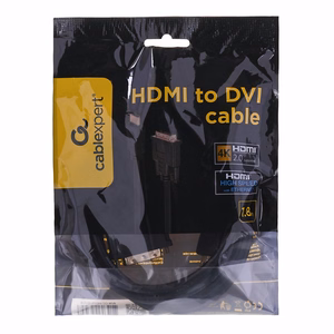 GEMBIRD HDMI į DVI male-male laidas, paauksuotos jungtys, 1.8m, bulk pakuotė