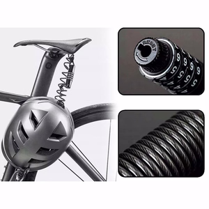 Rockbros T609 bicycle lock with 1.5 m combination - black