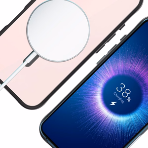 3mk Satin Armor MagCase su MagSafe iPhone 16 Plus - skaidrus su juodu rėmeliu