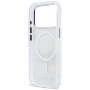 Karl Lagerfeld IML Karl & Choupette Peekaboo Logo MagSafe Dėklas for iPhone 17 Pro - baltas