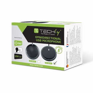 Techly ICC SH-22 mikrofonas Juoda Konferencijos mikrofonas