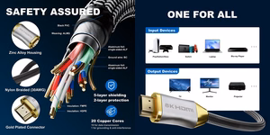 Kabelis HDMI - HDMI, 8K, 2m, 2.1 ver.