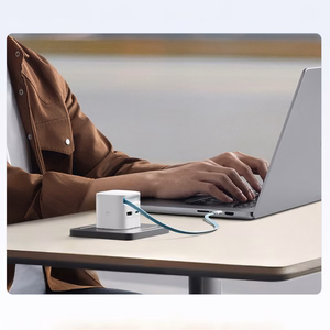 Cuktech AD653W maitinimo adapteris 67 W GaN, su 2 USB-C ir USB-A jungtimis bei 70 cm įtraukiamu USB-C laidu – baltas