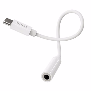 Adapter AUX USB C to Jack 3,5 mm Hoco LS30 white