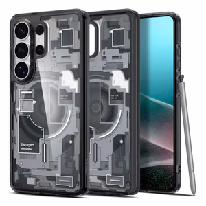 Spigen Ultra Hybrid Mag MagSafe чехол для Samsung Galaxy S26 Ultra Zero One прозрачный чёрный