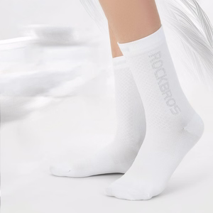 Rockbros 490067006 šviesą atspindinčios dviratininko kojinės, M dydis – baltos