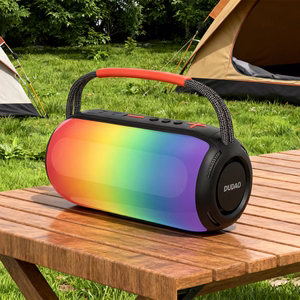 Dudao Y21 belaidis garsiakalbis su RGB apšvietimu Bluetooth 5.3 - juodas