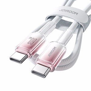 Кабель Joyroom S-A42 Crystal-Clear Series 60W USB-C - USB-C 1,2 м - белый