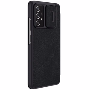 Nillkin Qin кожаный чехол-книжка для Samsung Galaxy A73 чёрный