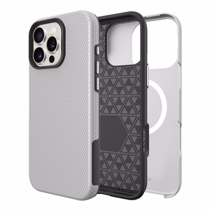 Dėklas Perfectionists Triangle Mag Case Apple iPhone 13 Pro sidabrinis