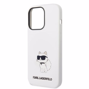 Karl Lagerfeld Silicone Choupette dėklas telefonui iPhone 14 Pro Max - baltas
