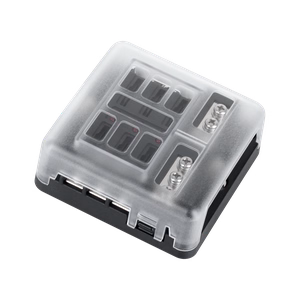 FB-6 fuse box with negative bus bar and LED