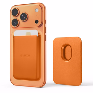 Kortelių dėklas Tech-Protect CH01 MagWallet MagSafe oranžinis