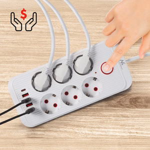 Maclean elektros paskirstytuvas, 6 lizdai + 4xUSB prailginimo laidas, 110–240 V kintama srovė, 50/60 Hz, 2,1 A, maks. 2500 W, 1,5 m, baltas, MCE389 W