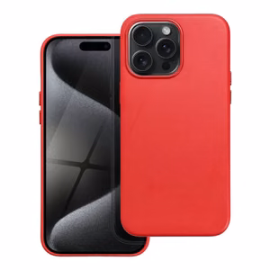 Case Leather Mag Cover (MagSafe) for iPhone 15 Pro Max red