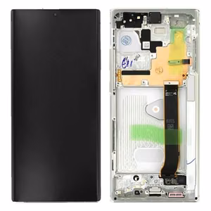 LCD ekranas Samsung N985/N986 Note 20 Ultra su jutikliniu ekranu ir rėmeliu Mystic White originalus (service pack)