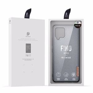 Dux Ducis Fino dėklas padengtas nailono medžiaga Samsung Galaxy A42 5G pilkas