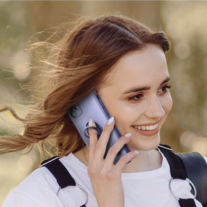 Silikoninis žiedinis dėklas telefonui XIAOMI Redmi Note 13 5G - violetinis