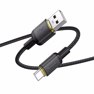 Кабель USB A на USB C Hoco 3A 1 m X128 Benefit черный