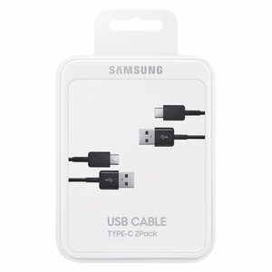 Samsung USB C кабель 480Mbps 5A 1.5m (EP-DG930MBEGWW) - чёрный (комплект из 2)