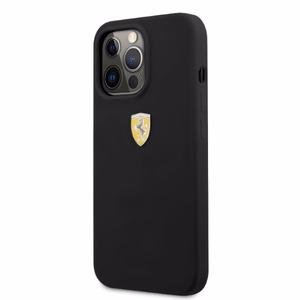 Ferrari FESSIHMP13LBK iPhone 13 Pro / 13 6.1 kietasis dėklas silikoninis MagSafe, juodas