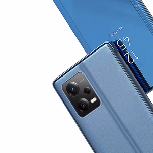 Clear View dėklas Xiaomi Redmi Note 12 Pro+ su atverčiamu dangteliu juodas