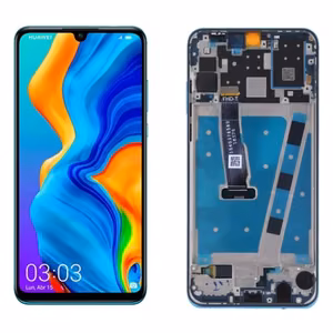 LCD ekranas suderinamas su Huawei P30 Lite su rėmeliu / Pearl White / HQ