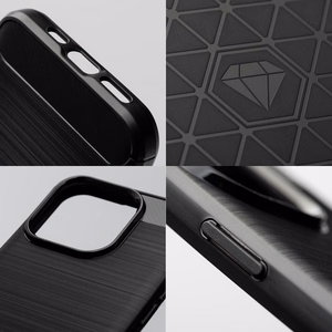 Чехол iPhone 17 Pro / 18 Pro (низкий край камеры) Carbon 2.0 черный