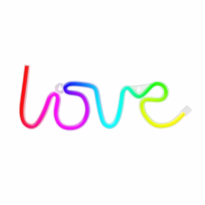 Neoninis LED RGB šviestuvas LOVE FLRN01 + RC Forever Light