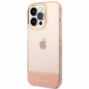 Guess Translucent iPhone 14 Pro Max 6.7" dėklas - rožinis