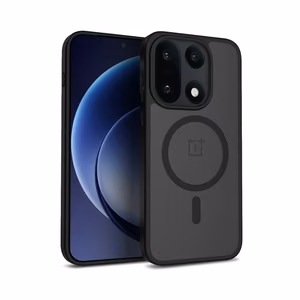 Crong Hybrid Matte Magnetic MagSafe dėklas, skirtas OnePlus 15, juodas