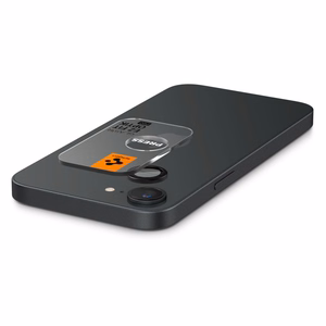 Spigen Optik Pro GLAS.TR "Ez Fit" Camera Cover 2-pack for iPhone 16e / 17e - Black