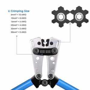 Large cable lug crimper set, 60 pcs., E6080