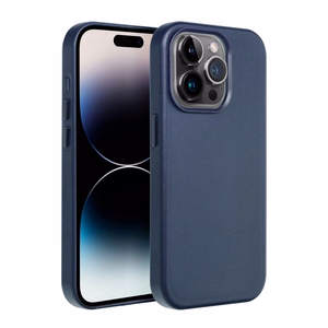 Case Leather Mag Cover (MagSafe) for iPhone 16 Plus navy