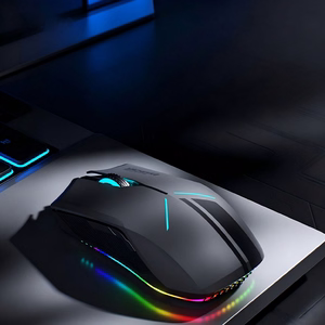 Machenike M721 belaidė žaidimų pelė, 10000 DPI, su RGB apšvietimu, juoda